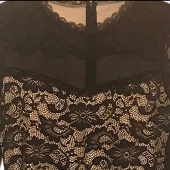 Plus Size‎ Black Long Sleeve Lace Mesh Elegant Dress. NEW. 1XL-3XL - Picture 5 of 11